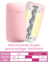 Tenga Puffy Strawberry Pink Masturbator mit weicher Textur